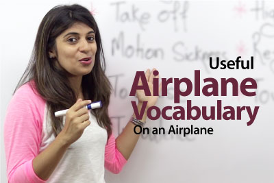 English vocabulary lesson - On a airplane