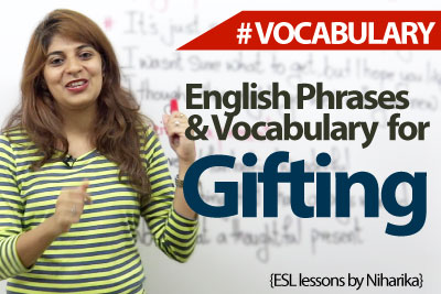 English lesson - Gifting Vocabulary & Phrases