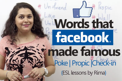 Spoken English words that Facebook made famous. (Facebook Vocabulary)