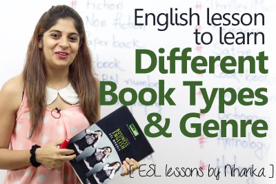 Spoken English lessons to learn English vocabulary for genre of books
