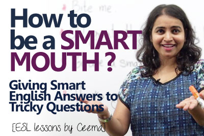 English speaking lesson to learn smart English answers and speak fluent English