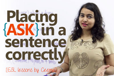 Using the verb ask correctly in spoken English conversation free English lessons