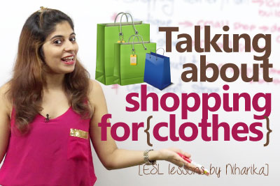 English lesson - Talking about shopping for clothes