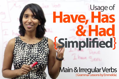 English Grammar tenses lesson to learn using have has and had in English speaking