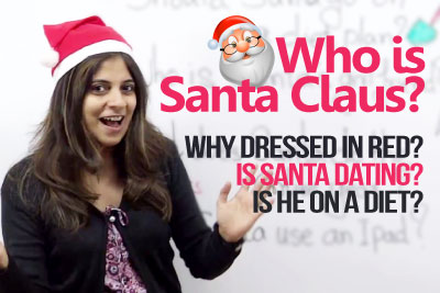 English vocabulary lesson to learn about Christmas Vocabulary and Santa Claus