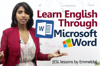 In this spoken English lesson by Emmelda, you would learn simple English words which are a part of the Microsoft word application and what they really mean in Real English conversation.