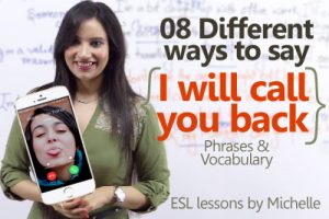 Speak fluent English - Phrases to say I'll call you back