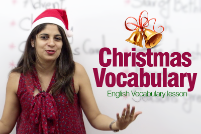 English lesson Christmas vocabulary