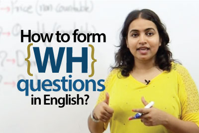 English Grammar lesson - WH questions in English