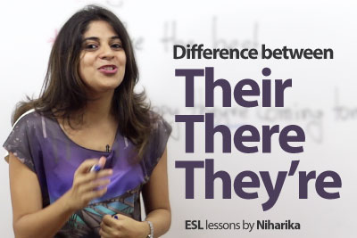 The difference between There, Their and They're. - English Grammar Lesson