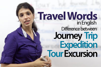 Using ‘travel’ words in English – Free English Vocabulary Lesson