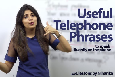 Useful telephone phrases - Free Spoken English lessons to speak fluently on the Telephone in English