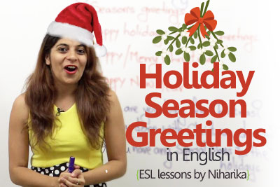 English Lesson - Holiday Season Greetings ( Learning English Speaking)