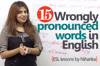 Learn English - 15 wrongly pronounced words in English (English lessons for speaking)