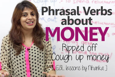 phrasal verbs about money - English Grammar lesson