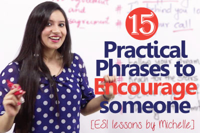 Free English lessons online to learn English phrases to encourage someone