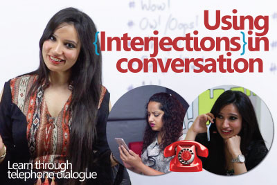 Free English grammar lesson to learn interjections to express emotions