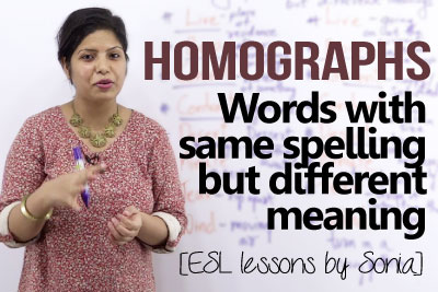 English pronunciation lesson to learn List of homographs in English.
