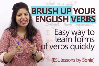 English grammar lesson to learn different forms of verbs in English.