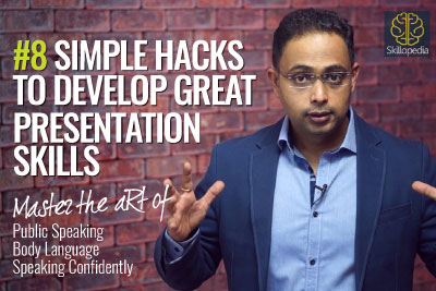 Skillopedia video for Presentation skills tips for public speaking and speaking confidently