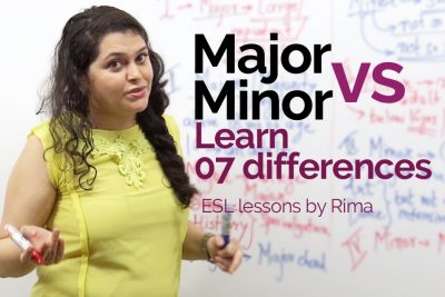 Difference between the words major and minor - Improve your English speaking