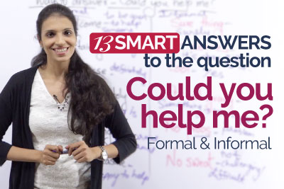 Smart English answers to English questions - could you help me