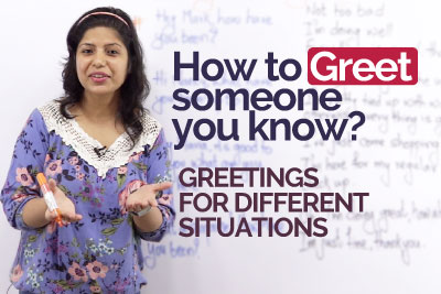 English lessons for beginners - Greetings in English