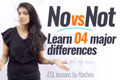 English speaking Practice Lesson - No vs Not