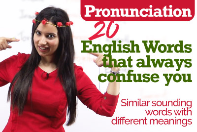Pronunciation mistakes with confusing English word pairs